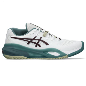 Asics Gel-Resolution X Clay White Dark Aubergine Tennis Shoes