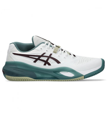 Asics Gel-Resolution X Clay White Dark Aubergine Tennis Shoes