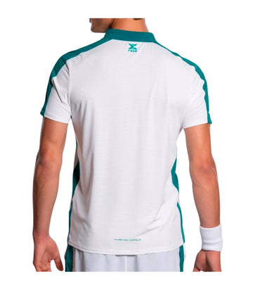 Nox Pro Men’s White Green Padel Polo