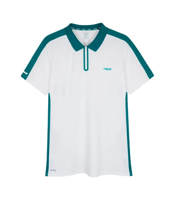 Nox Pro Men’s White Green Padel Polo