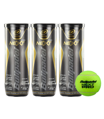 Pack of 3 cans of Bullpadel Fip Next Pro balls